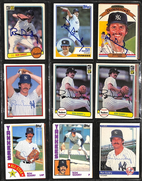 Lot of (325+) Signed Baseball Cards inc. (5) Eddie Murray, (7) Allen Trammell, (2) Dave Parker, (9) Ron Guidry, + (JSA Auction Letter)