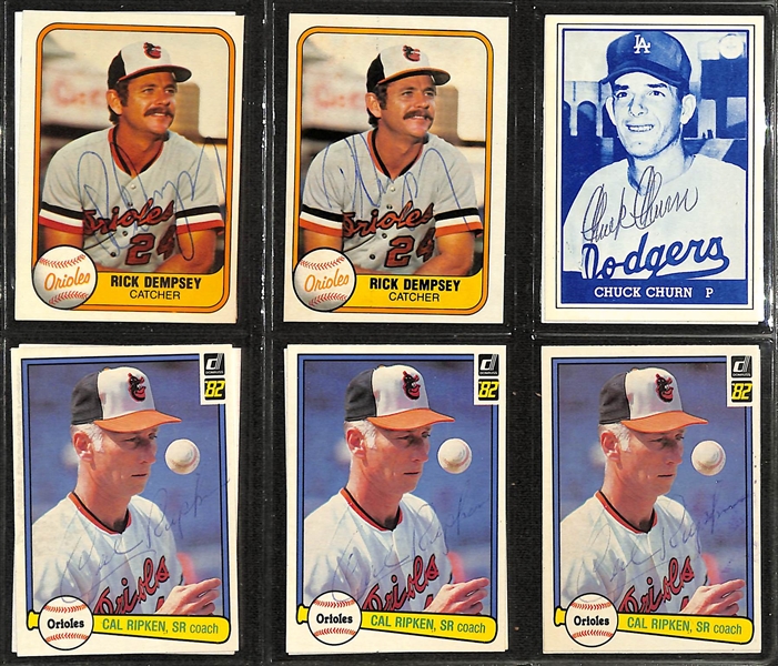 Lot of (325+) Signed Baseball Cards inc. (10) Paul Molitor, Eddie Murray, (2) Allen Trammell, Catfish Hunter, + (JSA Auction Letter)