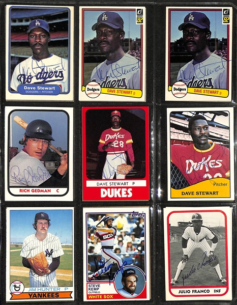 Lot of (325+) Signed Baseball Cards inc. (10) Paul Molitor, Eddie Murray, (2) Allen Trammell, Catfish Hunter, + (JSA Auction Letter)