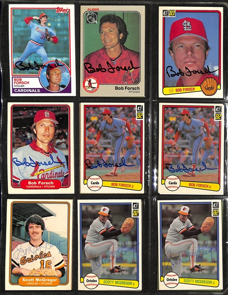 Lot of (325+) Signed Baseball Cards inc. (10) Paul Molitor, Eddie Murray, (2) Allen Trammell, Catfish Hunter, + (JSA Auction Letter)