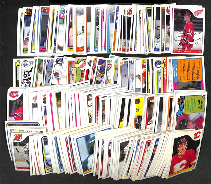 Lot of (350+) Signed Hockey Cards inc. (2) Steve Yzerman, (2) Denis Potvin, (2) Pat LaFontaine, (6) Bernie Federko, + (JSA Auction Letter)