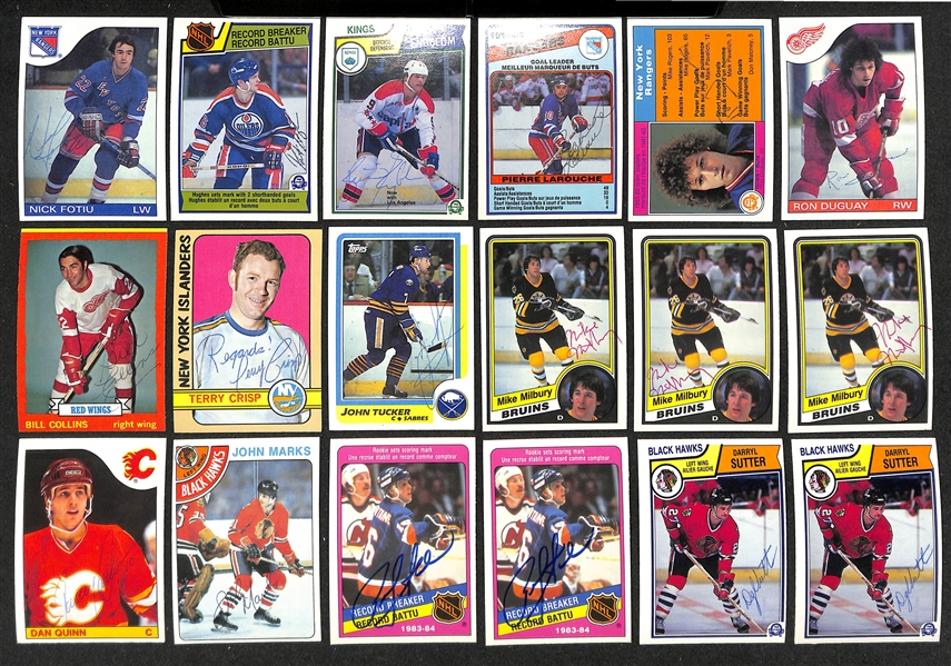 Lot of (350+) Signed Hockey Cards inc. (2) Steve Yzerman, (2) Denis Potvin, (2) Pat LaFontaine, (6) Bernie Federko, + (JSA Auction Letter)