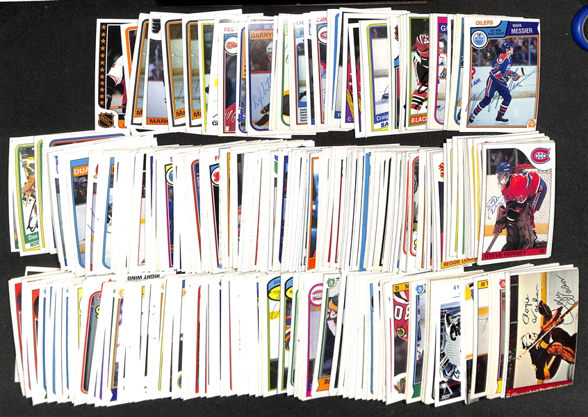 Lot of (350+) Signed Hockey Cards inc. (3) Mark Messier, Steve Yzerman, (3) Guy Lafleur, + (JSA Auction Letter)