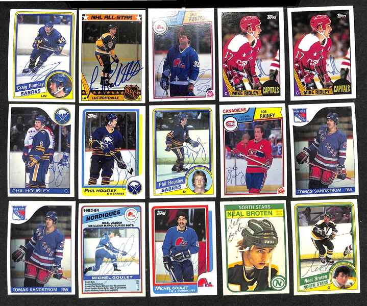 Lot of (350+) Signed Hockey Cards inc. (3) Mark Messier, Steve Yzerman, (3) Guy Lafleur, + (JSA Auction Letter)