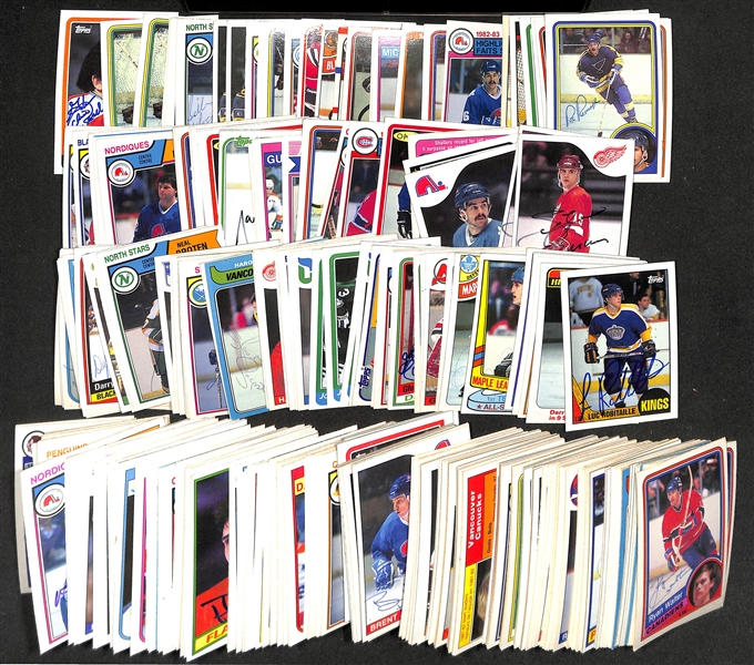 Lot of (350+) Signed Hockey Cards inc. (2) Steve Yzerman, (5) Michael Goulet, (7) Guy Lafleur, + (JSA Auction Letter)