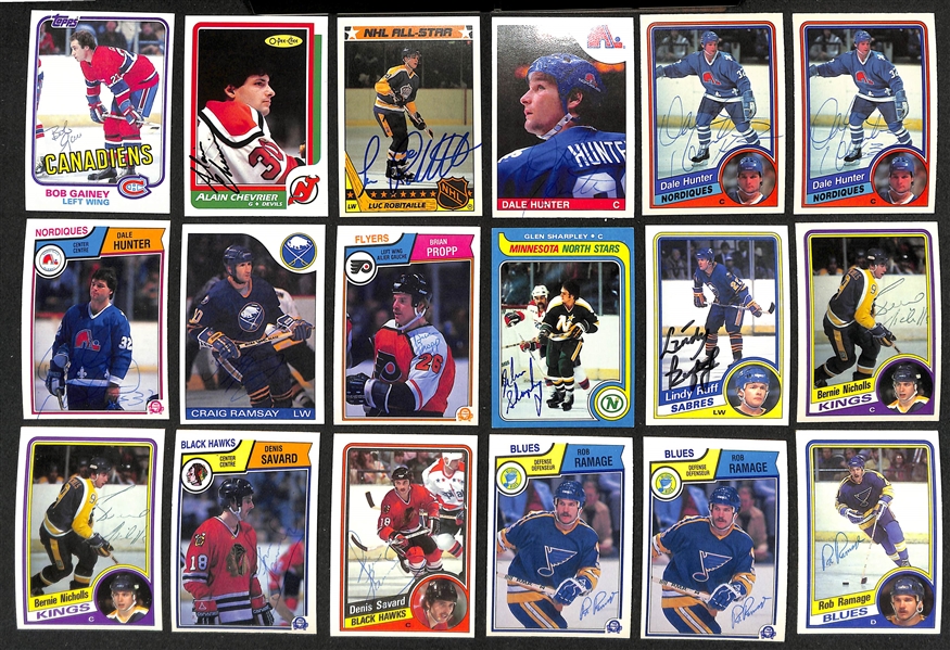 Lot of (350+) Signed Hockey Cards inc. (2) Steve Yzerman, (5) Michael Goulet, (7) Guy Lafleur, + (JSA Auction Letter)