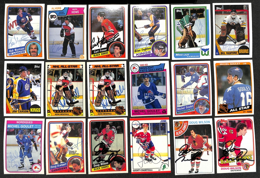 Lot of (350+) Signed Hockey Cards inc. (2) Steve Yzerman, (5) Michael Goulet, (7) Guy Lafleur, + (JSA Auction Letter)