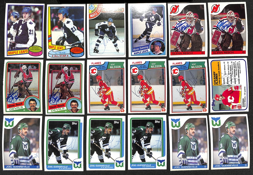 Lot of (350+) Signed Hockey Cards inc. (2) Steve Yzerman, (5) Michael Goulet, (7) Guy Lafleur, + (JSA Auction Letter)