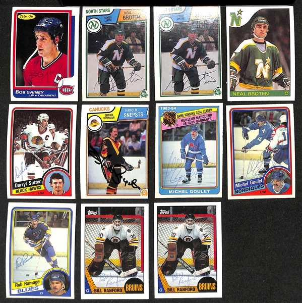 Lot of (350+) Signed Hockey Cards inc. (2) Steve Yzerman, (5) Michael Goulet, (7) Guy Lafleur, + (JSA Auction Letter)