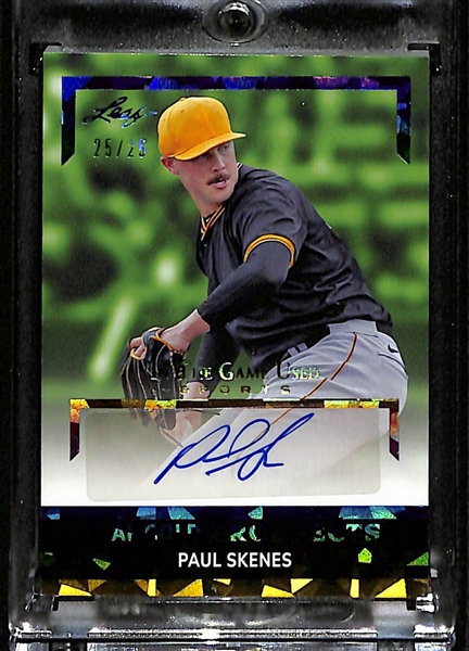 2024 Leaf In-The-Game Used Paul Skenes Autographed Rookie Card #25/25 - Pirates Superstar Rookie!