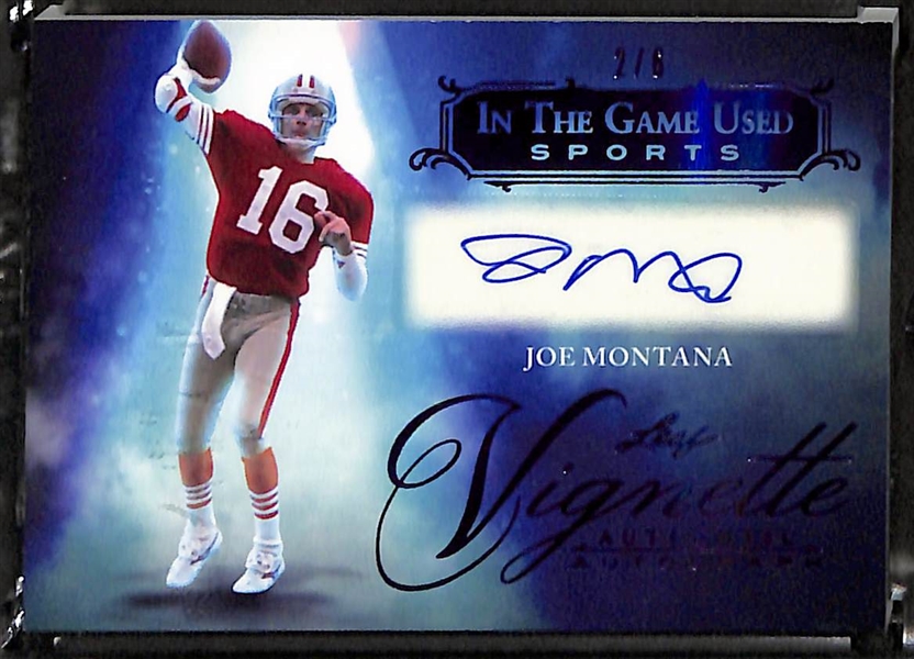 2024 Leaf in the Game Used Sports Autograph Lot - Joe Montana (#2/6) & Hakeem Olajuwon (#18/25)