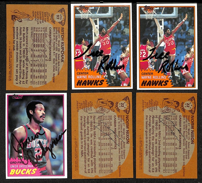 Lot of (65+) Signed 1981-82 Topps Basketball Cards inc. (3) Maurice Lucas, David Thompson, (2) Calvin Murphy, (2) Sidney Moncrief, + (JSA Auction Letter)