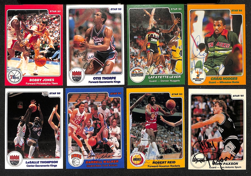 Lot of (75+) Signed 1984-85 Star Basketball Cards inc. Darryl Dawkins, Albert King, Tom Chambers, + (JSA Auction Letter)