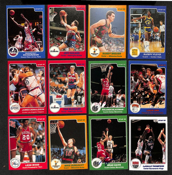 Lot of (85+) Signed 1984-85 Star Basketball Cards inc. Bill Laimbeer, Artis Gilmore, Doc Rivers, Hubie Brown, John Paxson, Robert Reid, + (JSA Auction Letter)