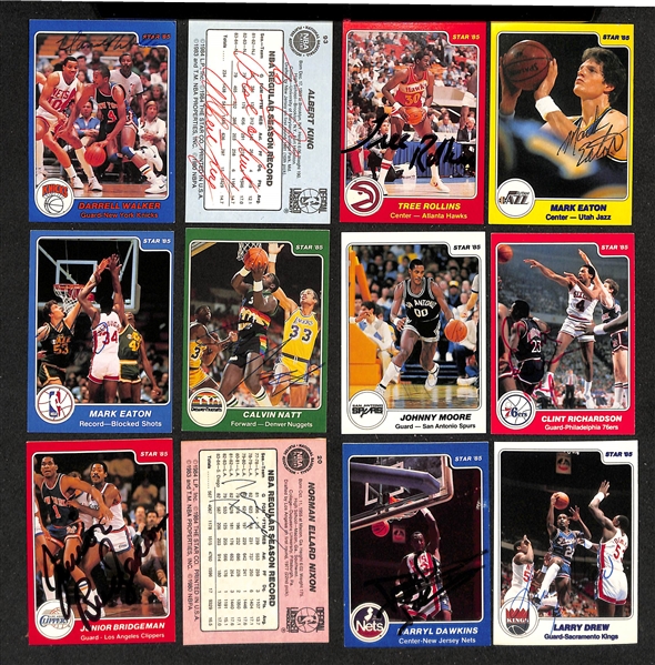 Lot of (85+) Signed 1984-85 Star Basketball Cards inc. Bill Laimbeer, Artis Gilmore, Doc Rivers, Hubie Brown, John Paxson, Robert Reid, + (JSA Auction Letter)