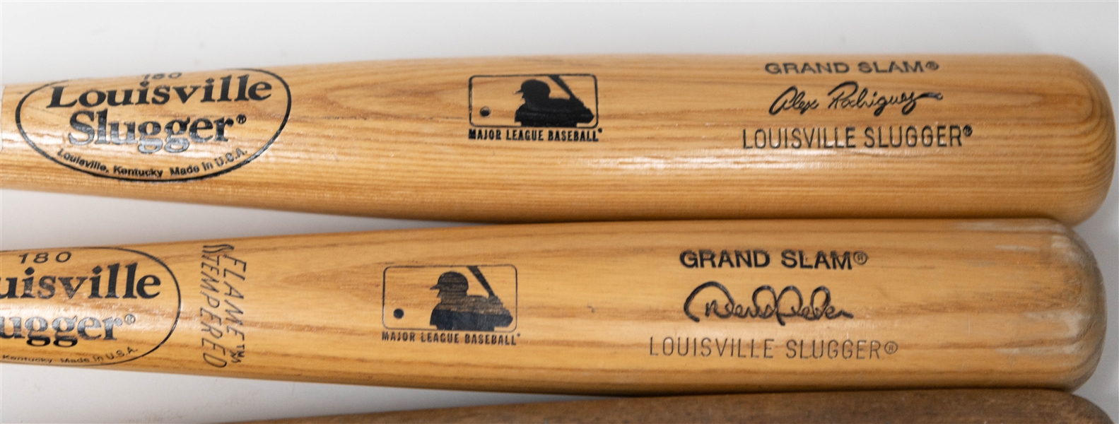 Lot of (5) Store Model Bats inc. Louisville Slugger & Vintage 1950's Bat, & Poster of Yankee Stadium