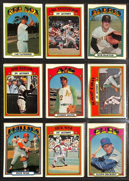 Lot of (150+) 1972 Topps Baseball Cards w. Nolan Ryan