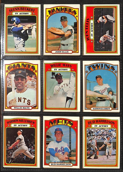 Lot of (150+) 1972 Topps Baseball Cards w. Nolan Ryan