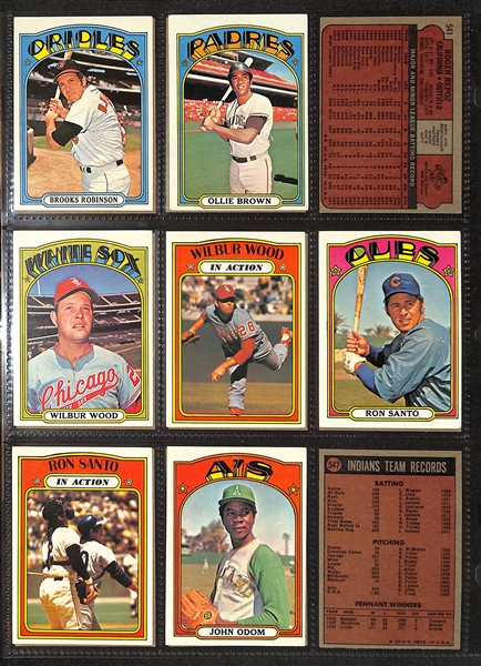 Lot of (150+) 1972 Topps Baseball Cards w. Nolan Ryan