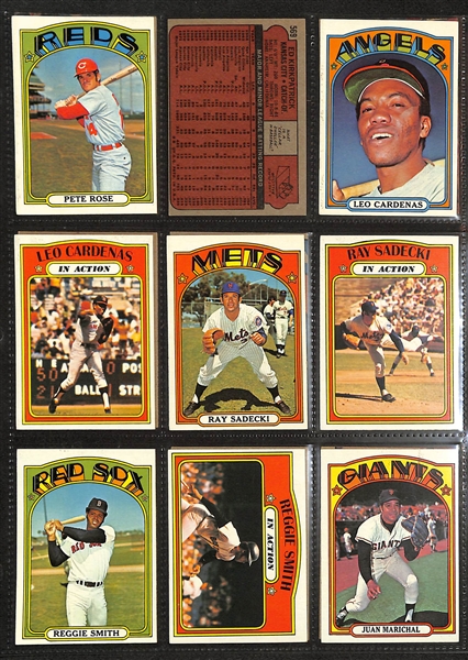 Lot of (150+) 1972 Topps Baseball Cards w. Nolan Ryan