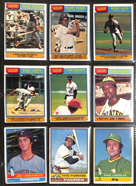 Lot of (600+) 1976 Topps Baseball Cards w. Nolan Ryan & Pete Rose