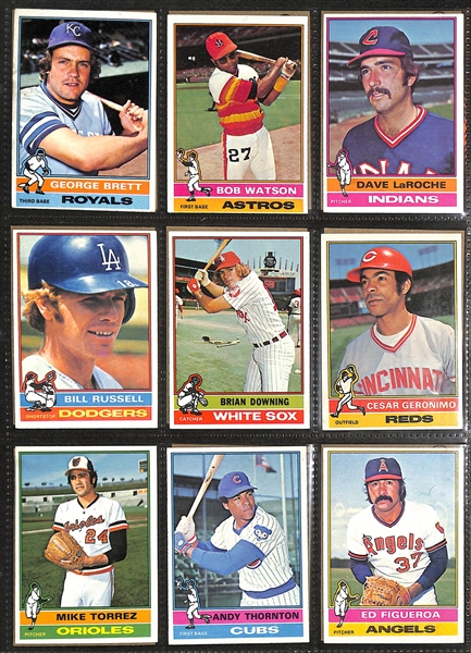 Lot of (600+) 1976 Topps Baseball Cards w. Nolan Ryan & Pete Rose