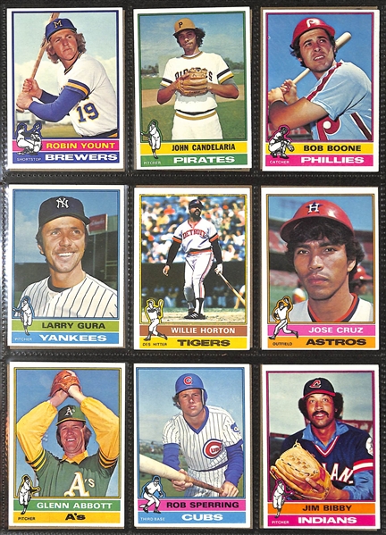 Lot of (600+) 1976 Topps Baseball Cards w. Nolan Ryan & Pete Rose