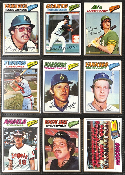 1977 Topps Baseball Near Complete Set - 658 of 660 Cards - w. Andre Dawson Rookie