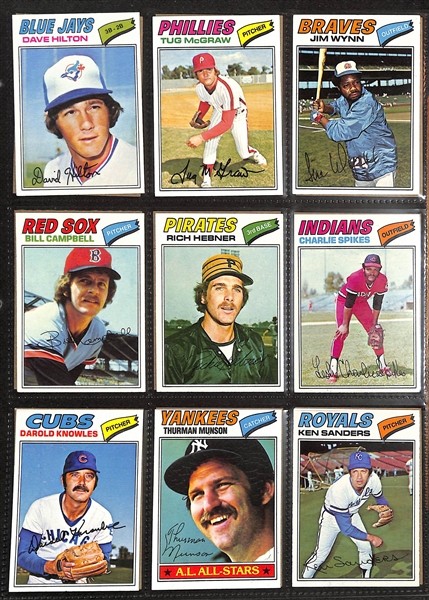 1977 Topps Baseball Near Complete Set - 658 of 660 Cards - w. Andre Dawson Rookie