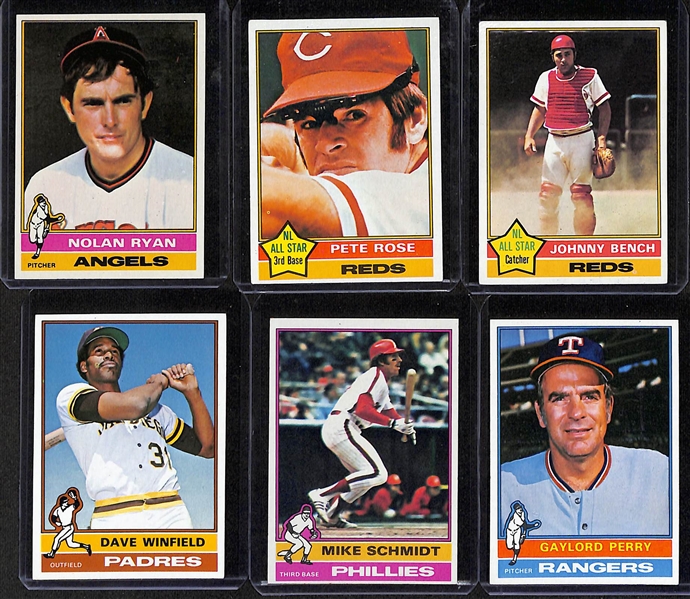 1976 Topps Baseball Near Complete Set - 659 of 660 Cards - w. Thurman Munson PSA 7