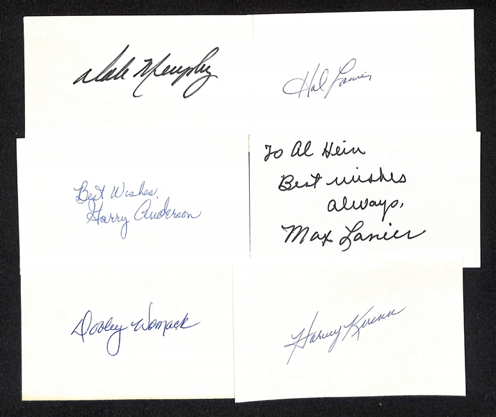 Lot of (180+) Mostly Baseball Signed Index Cards w. Duke Snider, Vince DiMaggio, Johnny Mize, + (JSA Auction Letter)