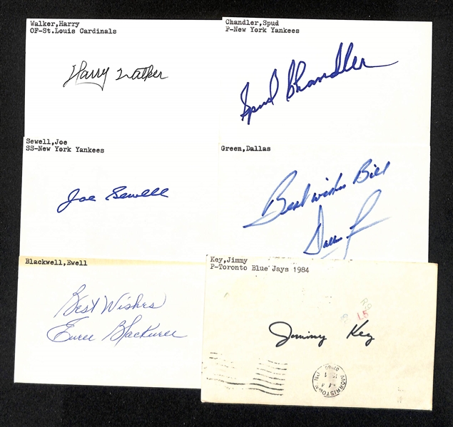 Lot of (150+) Mostly Baseball Signed Index Cards w. Tony Oliva, Sparky Anderson, Ted Lyons, + (JSA Auction Letter)