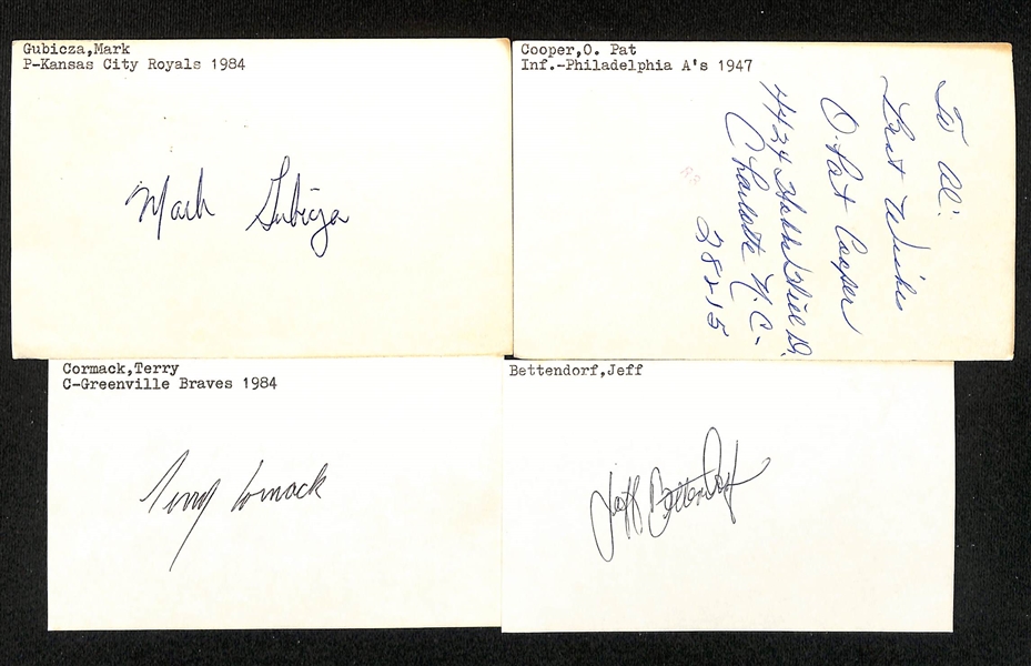 Lot of (150+) Mostly Baseball Signed Index Cards w. Tony Oliva, Sparky Anderson, Ted Lyons, + (JSA Auction Letter)