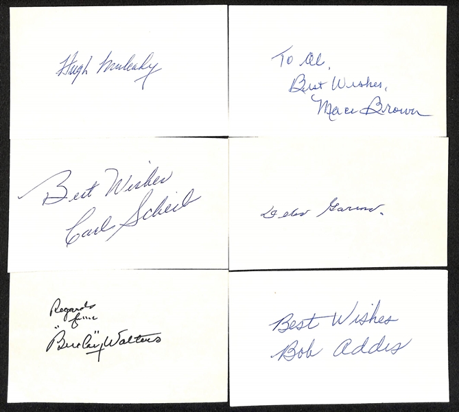 Lot of (175+) Mostly Signed Baseball Index Cards w. Casey Stengel, Eddie Mathews, James Cool Papa Bell, + (JSA Auction Letter)