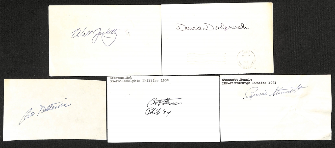 Lot of (185+) Mostly Baseball Signed Index Cards w. Willie Stargell, Don Mattingly, Don Drysdale, + (JSA Auction Letter)