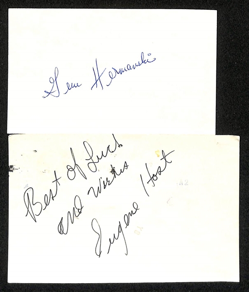 Lot of (175+) Mostly Baseball Signed Index Cards w. Carl Hubbell, Larry Doby, Johnny Mize, + (JSA Auction Letter)