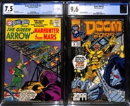 Graded Comic Book Lot w. 1963 Brave and the Bold #50 (First Martian Manhunter Crossover) CGC 7.5 (High Grade Vintage Comic) & Doom 2099 #4 (CGC 9.6)