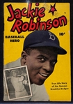 Rare 1949 Jackie Robinson "Baseball Hero" Comic Book #1 by Fawcet Comics (Tap on Front Cover, Missing Back Cover) - Presents Nice!