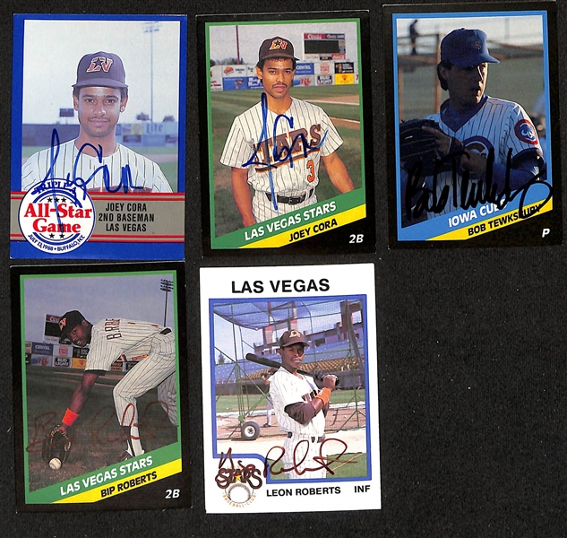 Lot of (450+) Signed Minor League Baseball Cards w. Larry Walker, Jeff Huson, Tim Naehring,  Kent Mercker, Alan Wiggins and more + (JSA Auction Letter)