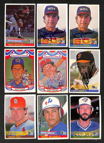 Lot of (270) Signed 1984 Donruss Baseball Cards w. John Stefero, Wade Boggs,  + more (JSA Auction Letter) 