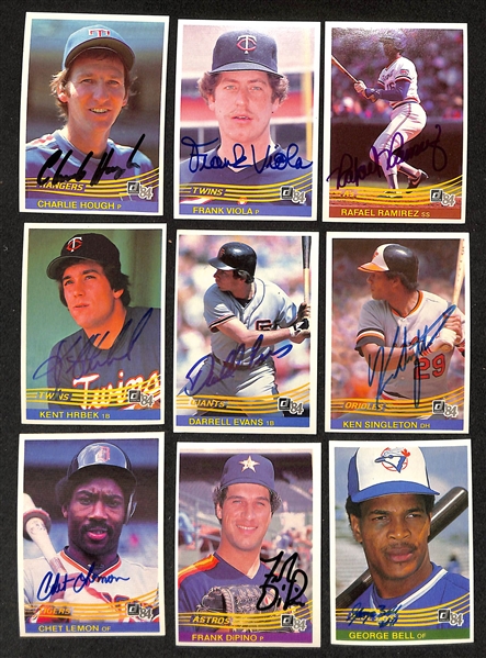 Lot of (270) Signed 1984 Donruss Baseball Cards w. John Stefero, Wade Boggs,  + more (JSA Auction Letter) 