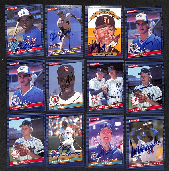 Lot of (455+) Signed 1986 Donruss Baseball Cards w. Tom Seaver, Eddie Murray, (2) Joe Carter + more (JSA Auction Letter) 