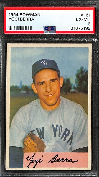 1954 Bowman Yogi Berra (#161) PSA 6 & Willie Mays (#89) PSA 3