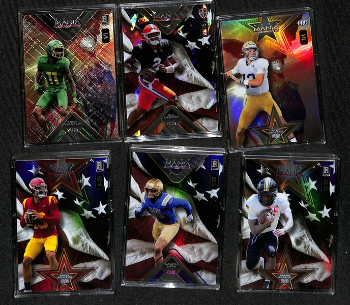 Lot of (14) 2024 Wild Card Auto Mania American Football Cards inc. Bo Nix RC #1/1, Brock Bowers RC #1/1, Dan Marino #1/1