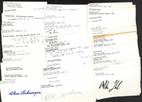 Lot of (75+) Signed Baseball Index Cards inc. Charles Gehringer, Curt Simmons, Fernando Valenzuela, Birdie Tebbetts, Trevor Hoffman + (JSA Auction Letter)