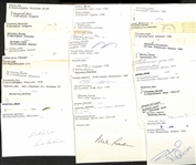 Lot of (100+) Signed Mostly Baseball Index Cards inc. Richie Ashburn, Earl Averill, Birdie Tebbetts, + (JSA Auction Letter)