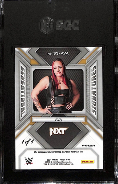 2024 Prizm WWE Ava Sensational Signatures Autograph Black 1/1 Graded SGC 9.5 (10 Auto)