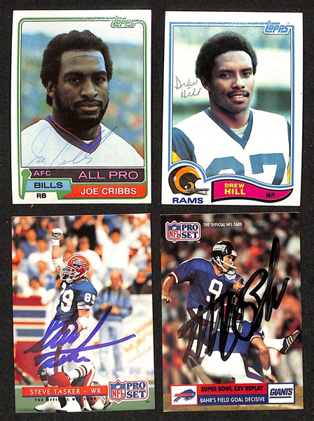250+ Signed Football Cards w. Art Shell, Charlie Joiner, Herschel Walker, (2) Ron Rivera, (2) Stanley Morgan, (2) Greg Lloyd + (JSA Auction Letter)