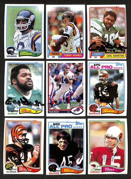 250+ Signed Football Cards w. Danny White, Dwight Clark, Art Shell, Stanley Morgan, Charlie Joiner, (2) Ron Rivera, + (JSA Auction Letter)