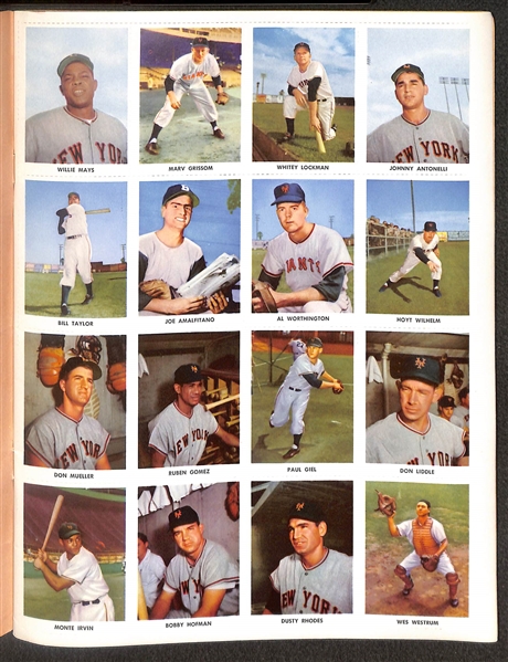 1955 New York Giants Golden Stamp Book w. Willie Mays - All Stamps Intact